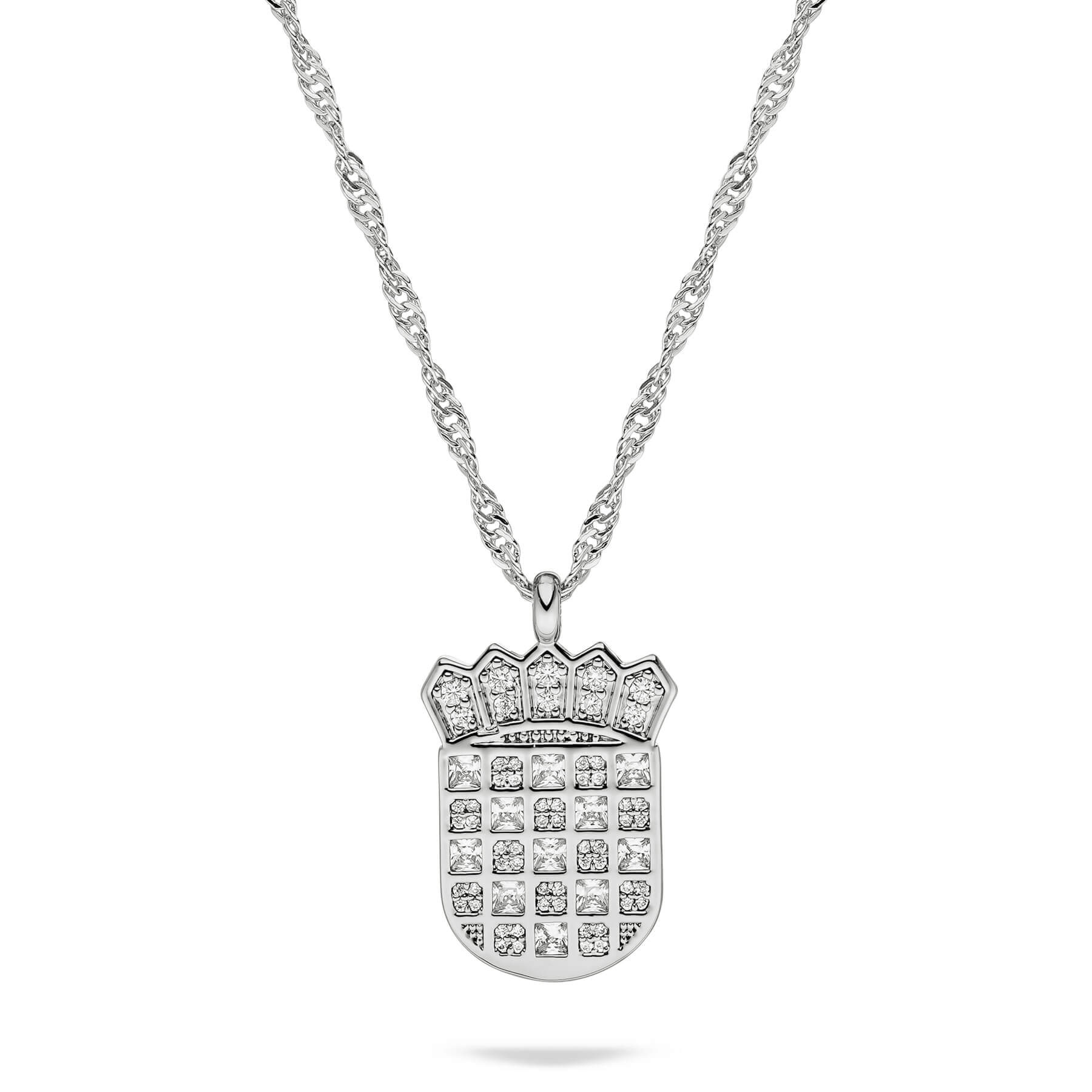 Kroatien Wappen Kette Damen Silber Edelstahl – Šahovnica