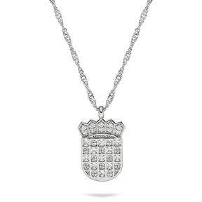 Kroatien Wappen Kette Damen Silber Edelstahl – Šahovnica