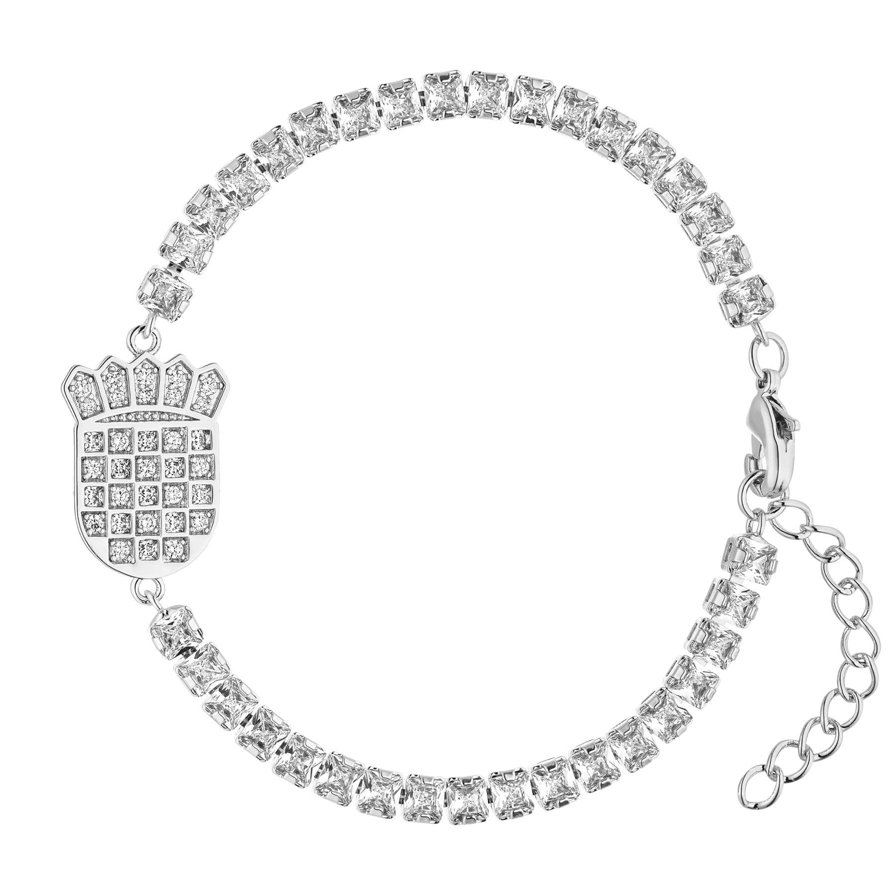 Kroatien Wappen Armband Damen Silber versilbert – Šahovnica