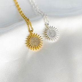 Kurdistan Roj Sonne Wappen Kette Damen 18K Gold | d'origine