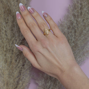 Lebanon Emblem Ring for Women Worn Photo – Cedar