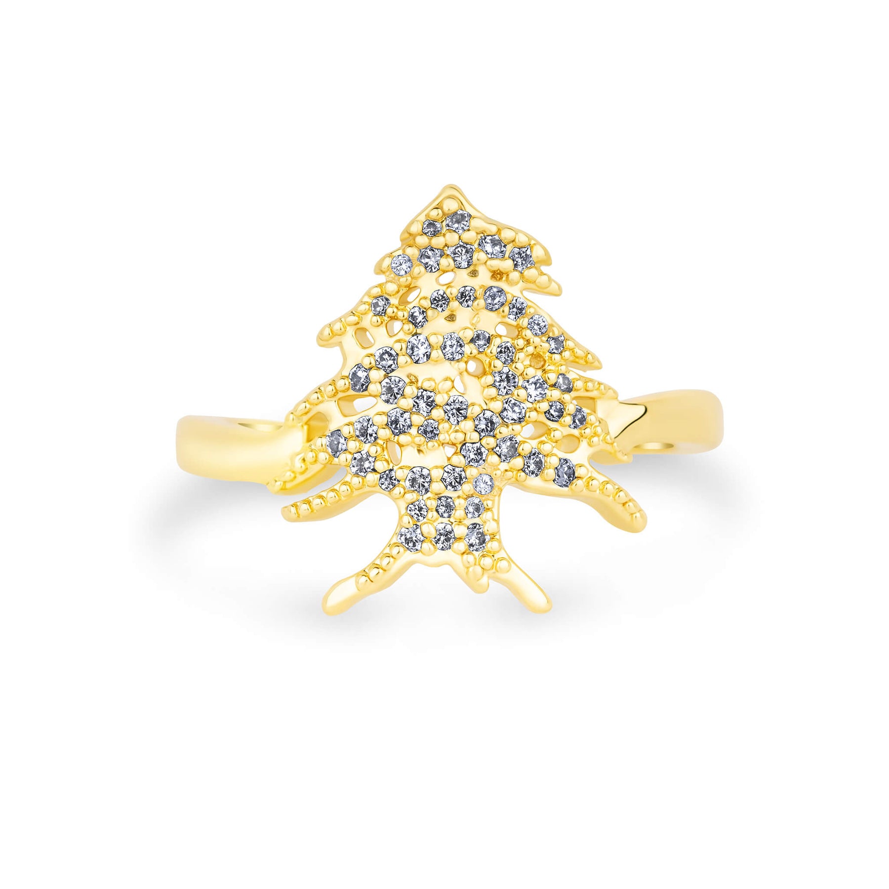 Lebanon Emblem Ring for Women Gold-plated | d'origine