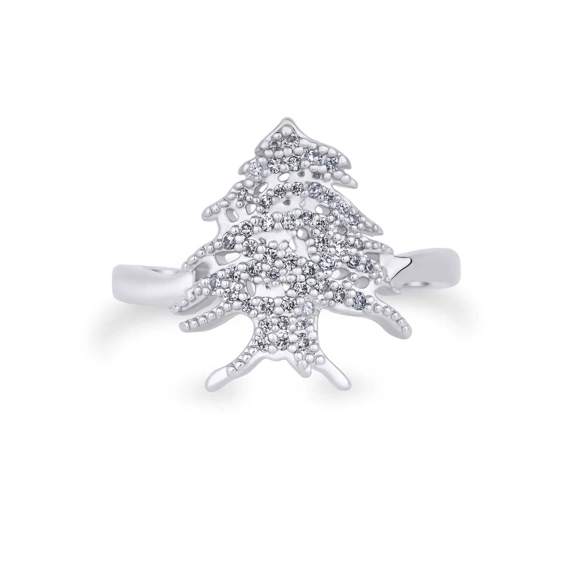 Lebanon Emblem Ring for Women Silver Stainless Steel – Cedar