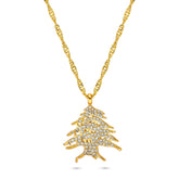 Libanon Zeder Wappen Kette Damen 18K Gold | d'origine