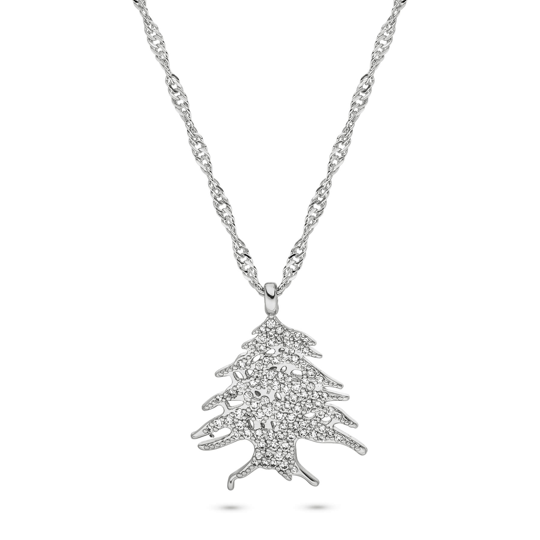 Libanon Wappen Kette Damen Silber wasserfest | d'origine