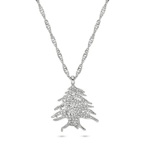 Libanon Wappen Kette Damen Silber wasserfest | d'origine