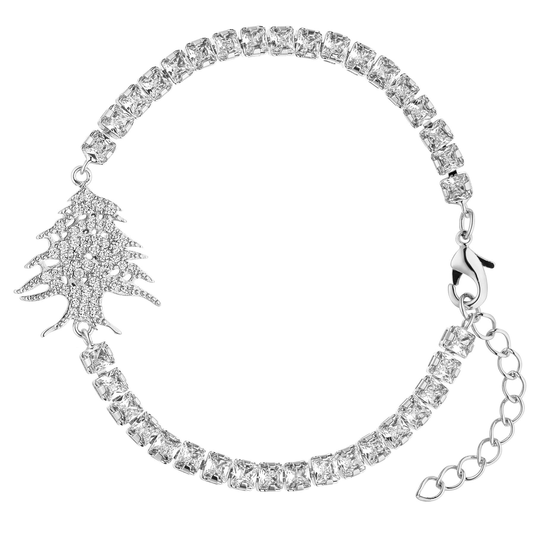 Libanon Wappen Armband Damen Silber wasserfest | d'origine