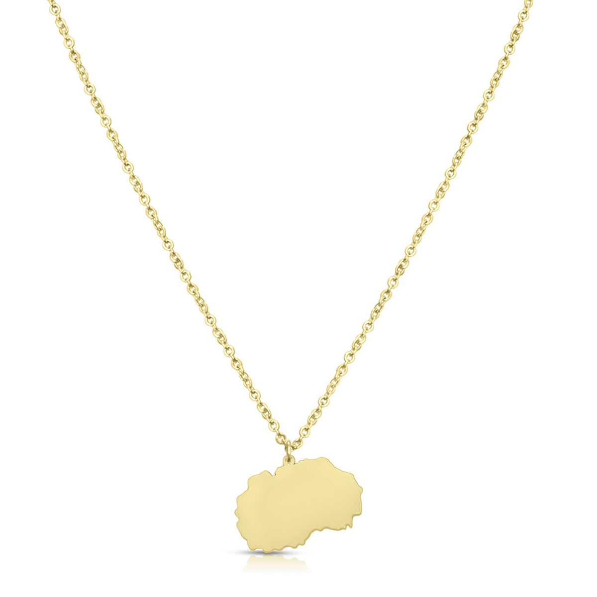 Mazedonien Landkarten Kette Damen 18K Gold | d'origine