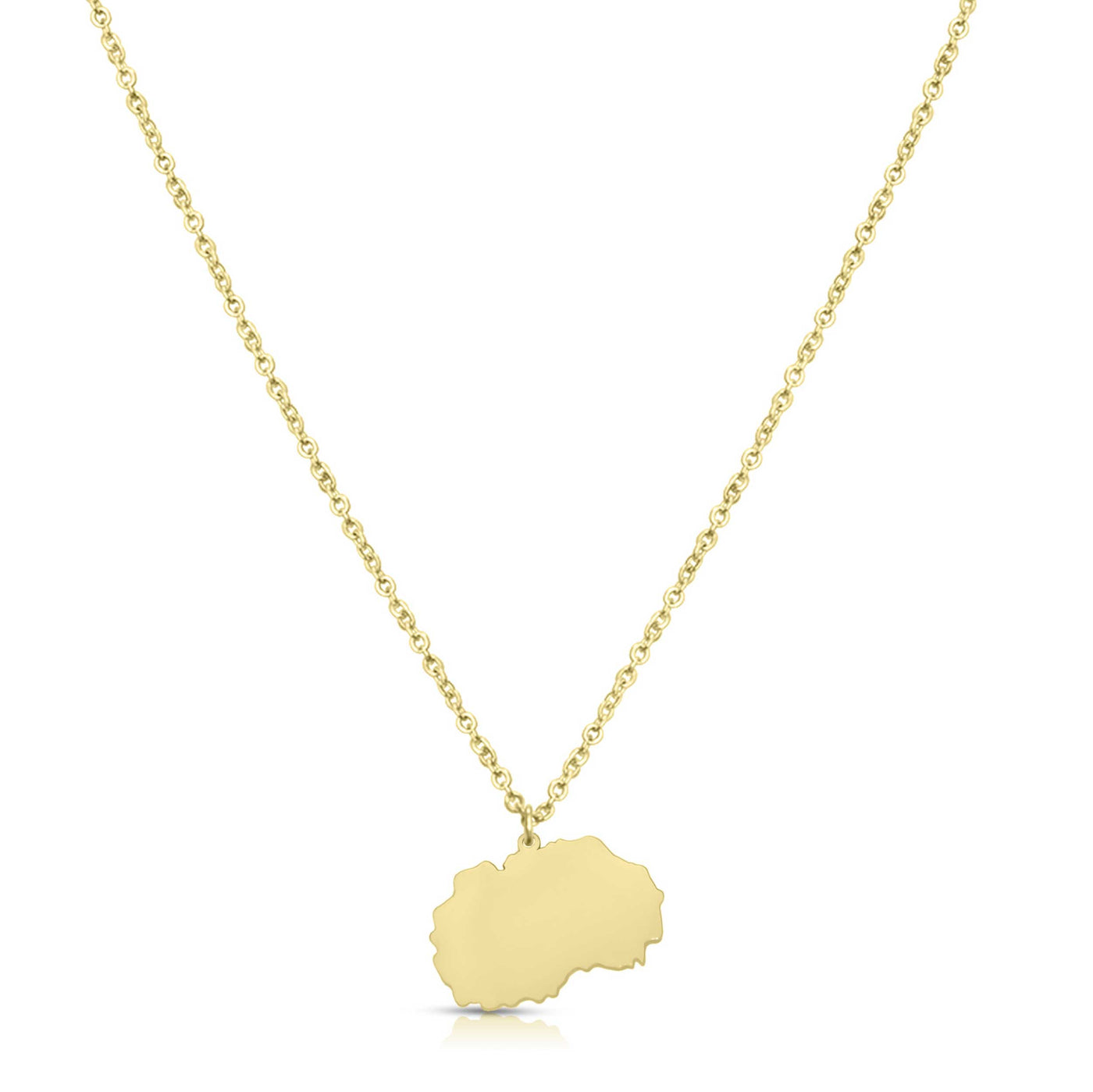 Mazedonien Landkarten Kette Damen 18K Gold | d'origine
