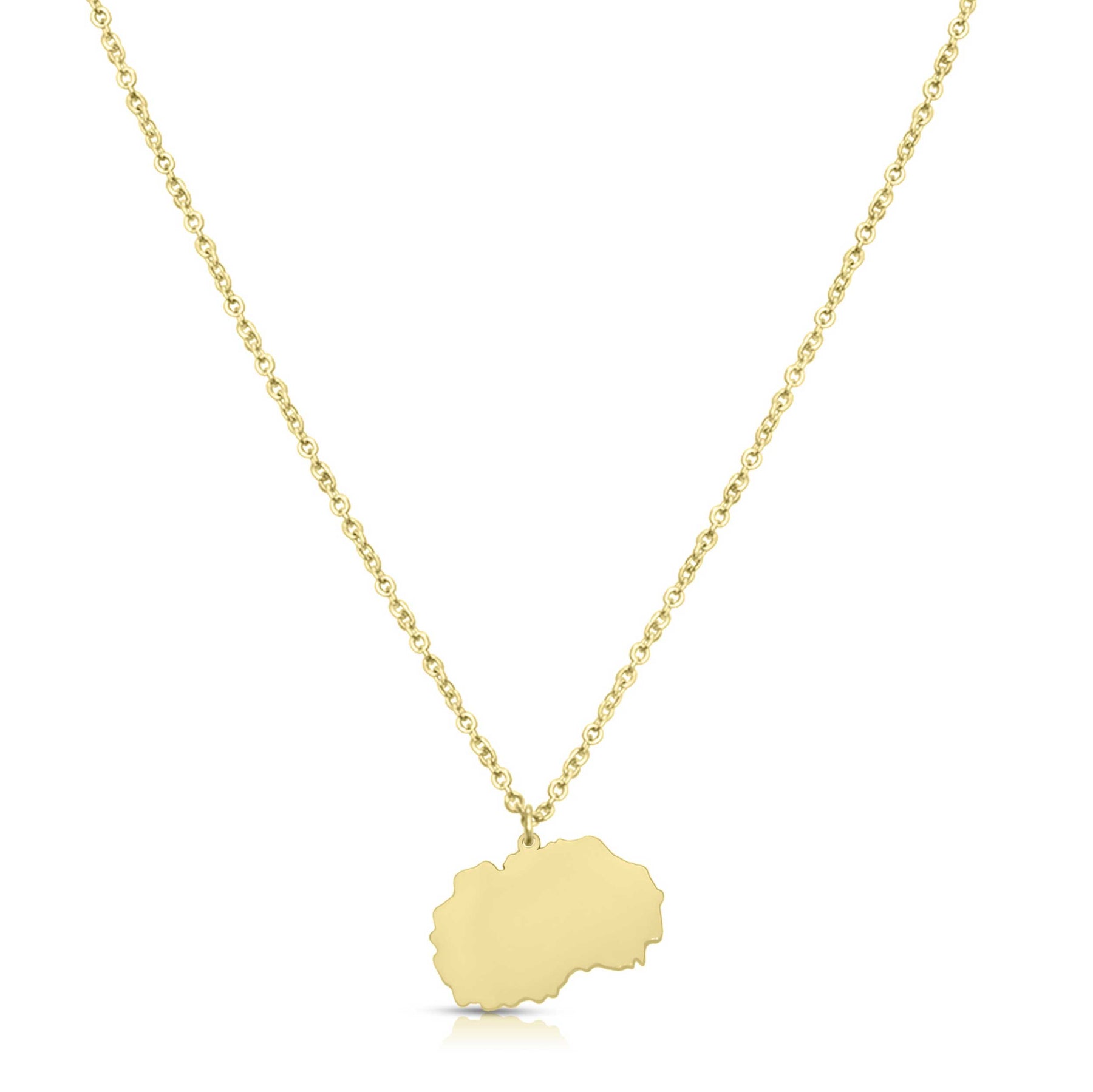 Mazedonien Silhouette Landkarten Kette Herren Gold vergoldet | d'origine