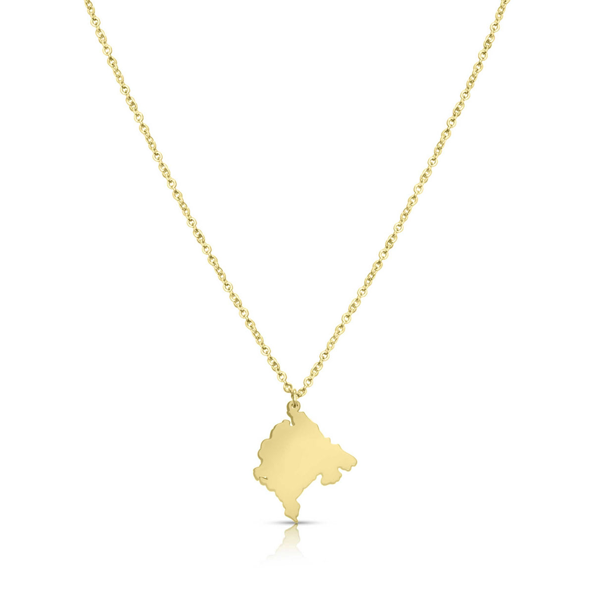 Montenegro Landkarten Kette Damen 18K Gold | d'origine