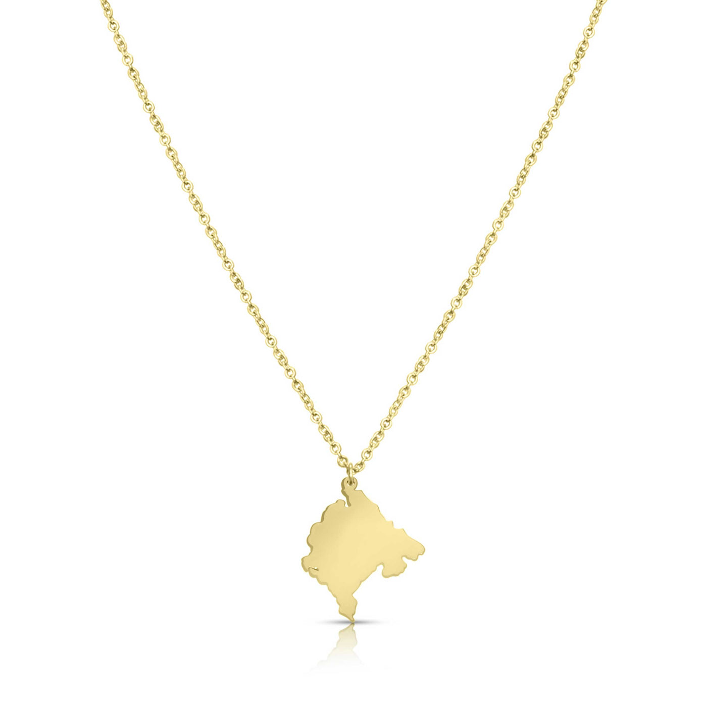 Montenegro Landkarten Kette Damen 18K Gold | d'origine