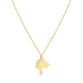 Montenegro Landkarten Kette Damen 18K Gold | d'origine