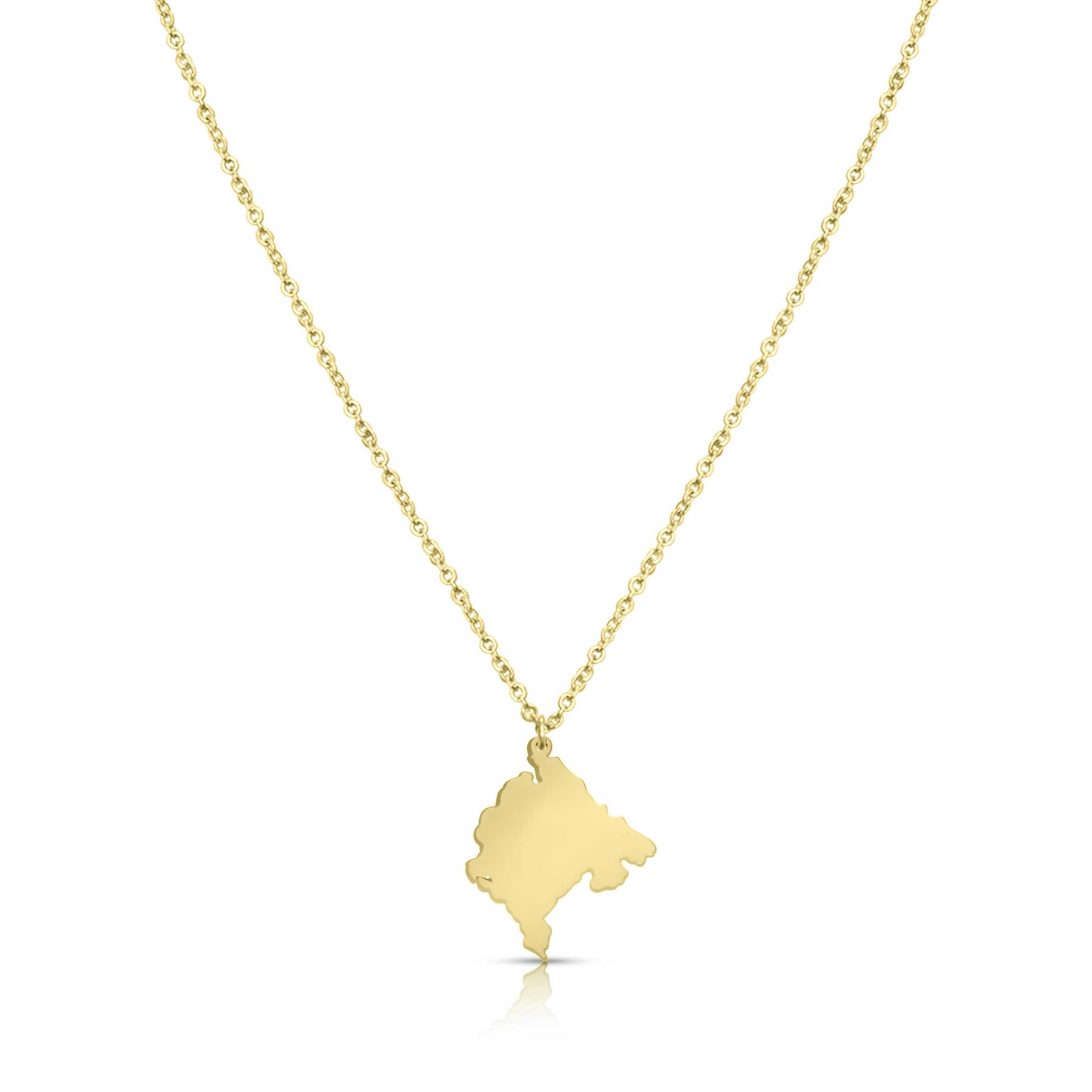 Montenegro Landkarten Kette Damen 18K Gold | d'origine