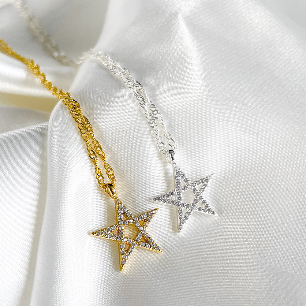 Morocco Star Emblem Necklace Women 18K Gold | d'origine