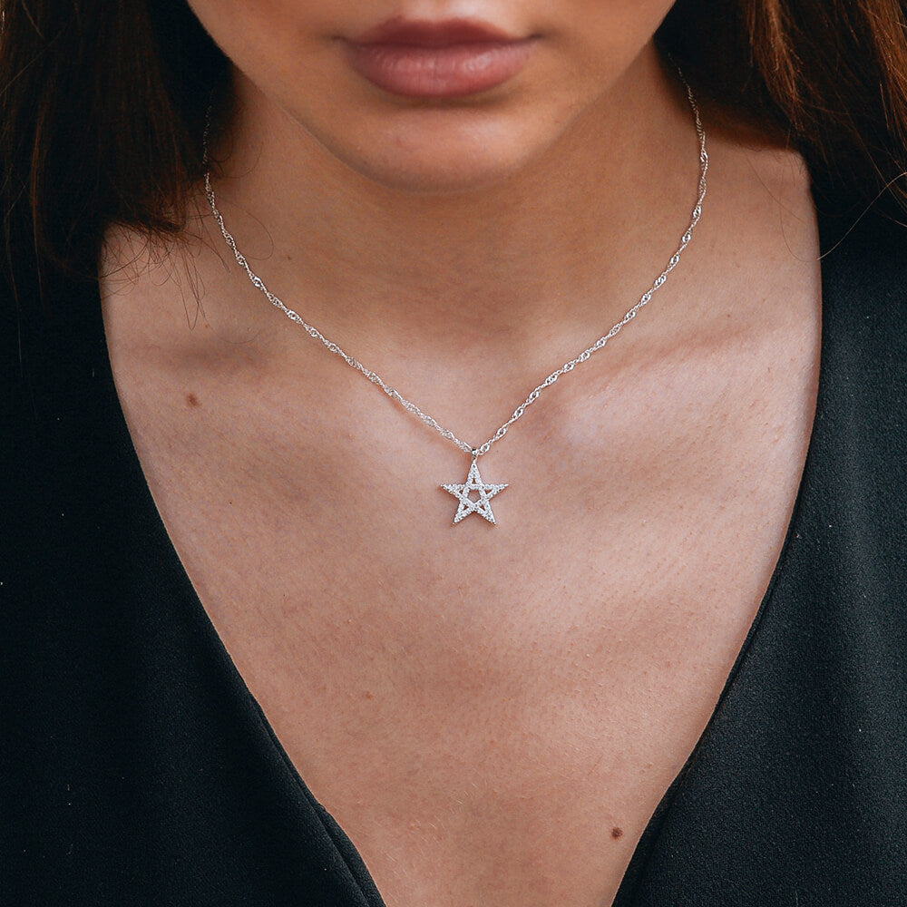 Morocco Emblem Necklace Women on Model