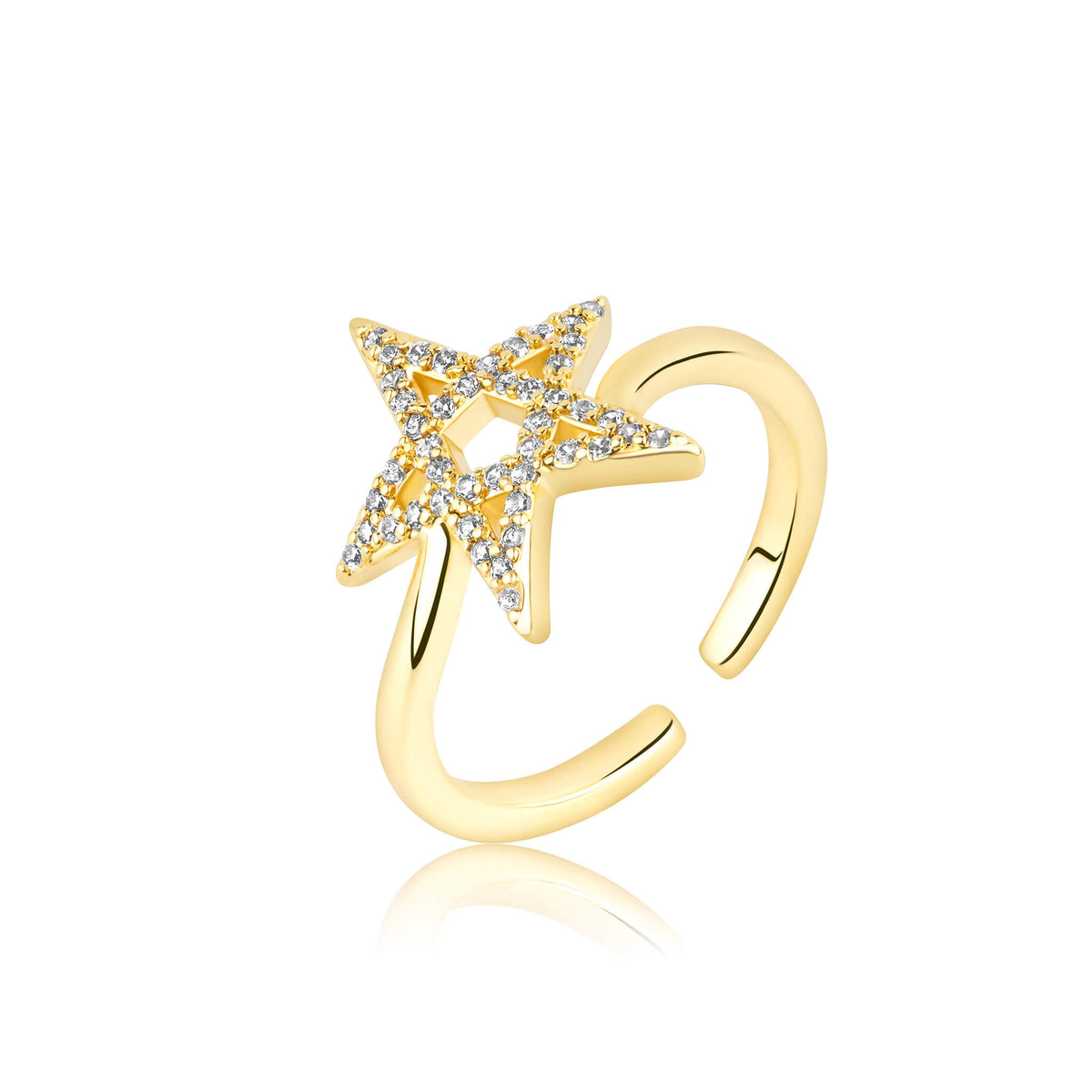 Marokko Stern Wappen Ring Damen 18K Gold | d'origine