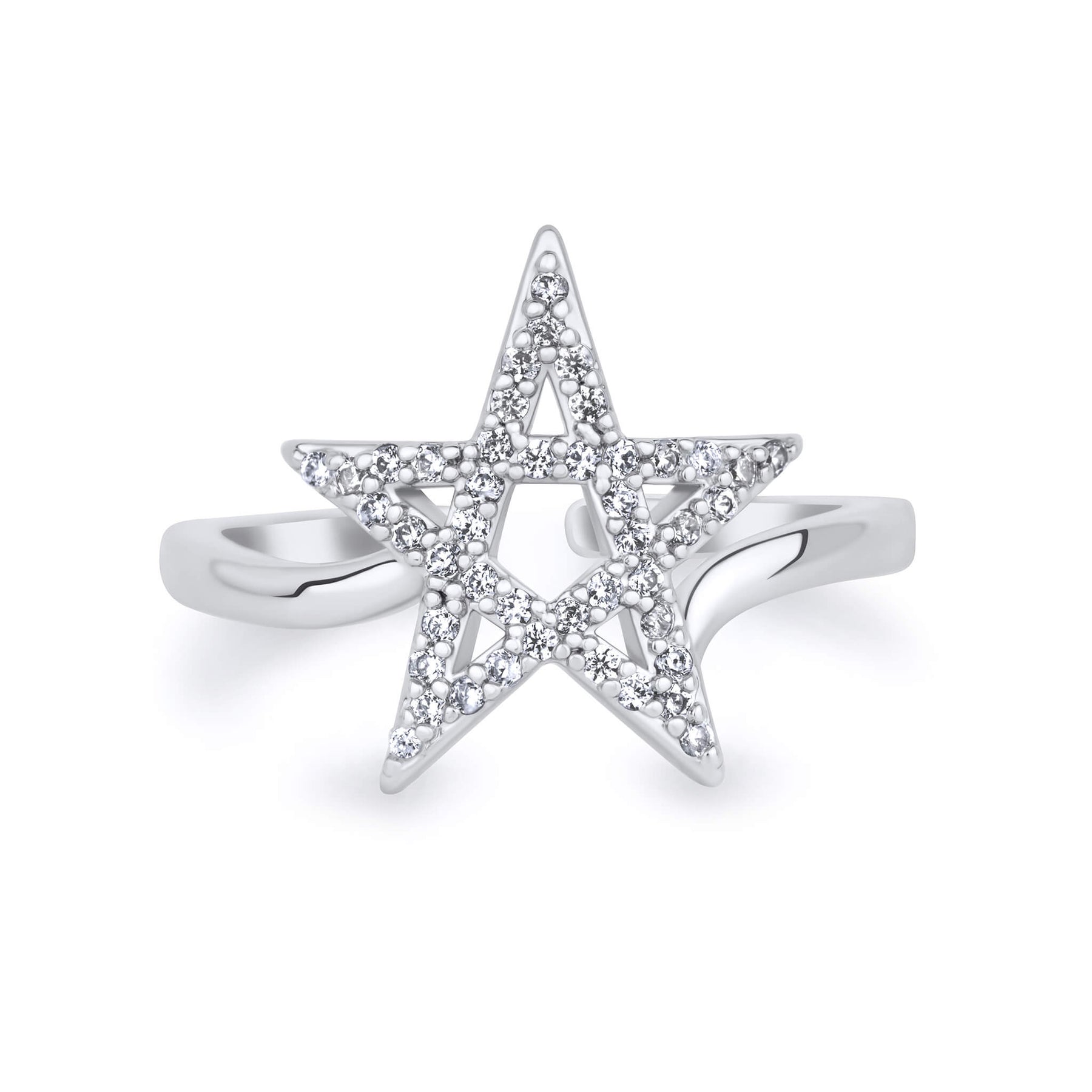 Marokko Wappen Ring Damen Silber Edelstahl – Stern