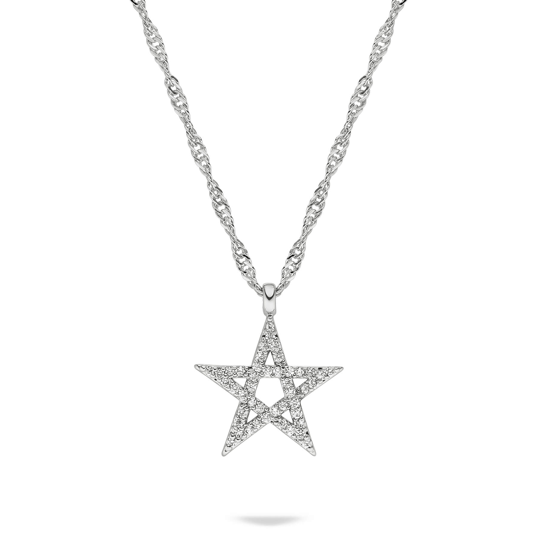 Morocco Emblem Necklace Women Silver Stainless Steel – Star