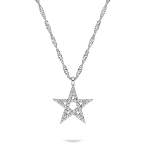 Morocco Emblem Necklace Women Silver Stainless Steel – Star