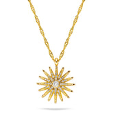 Macedonia Sun Emblem Necklace Women 18K Gold | d'origine