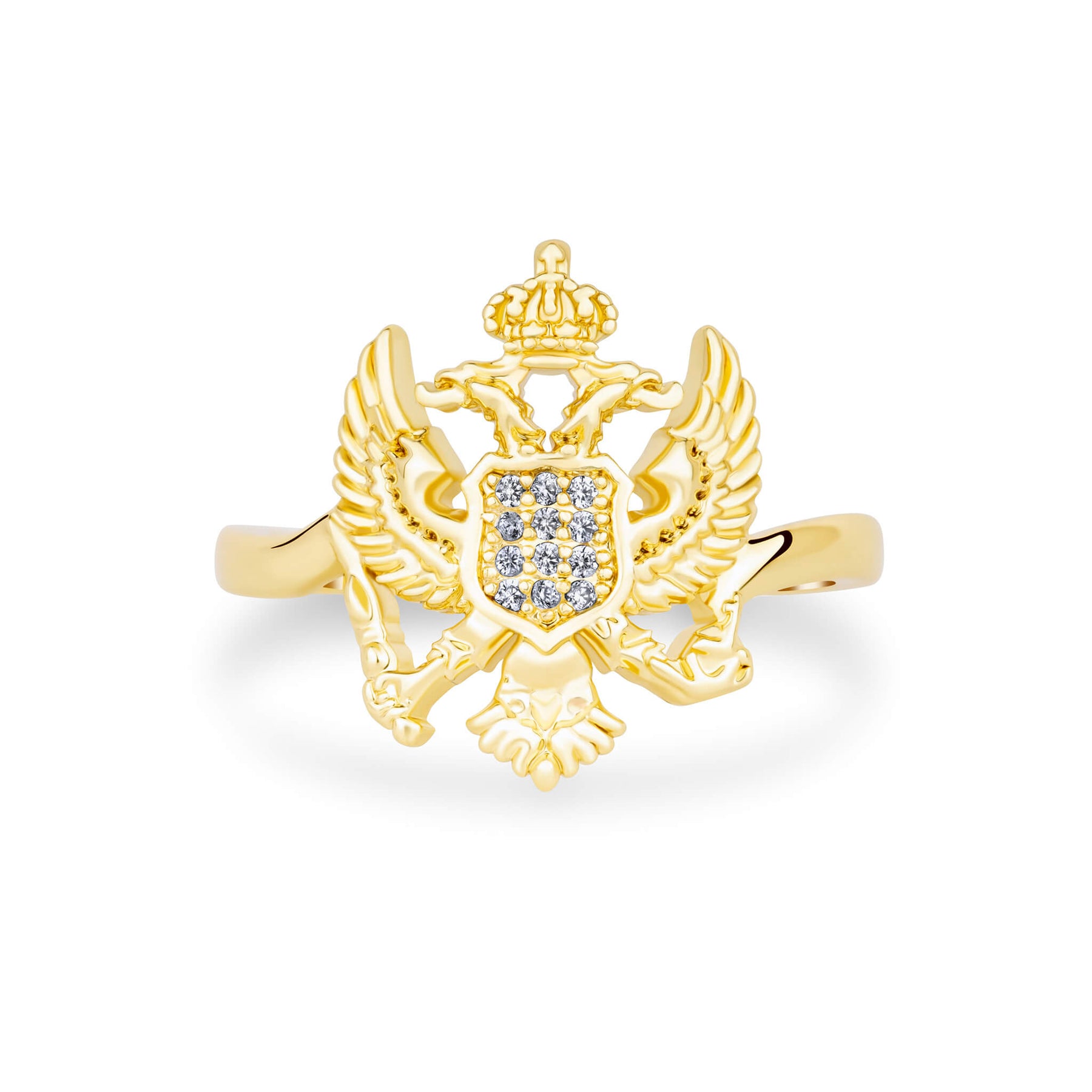 Montenegro Wappen Ring Damen Gold vergoldet | d'origine