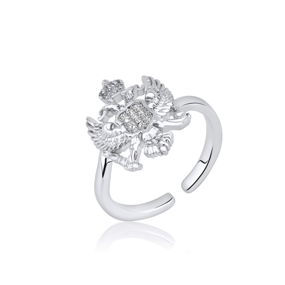 Montenegro Wappen Ring Damen Silber wasserfest | d'origine