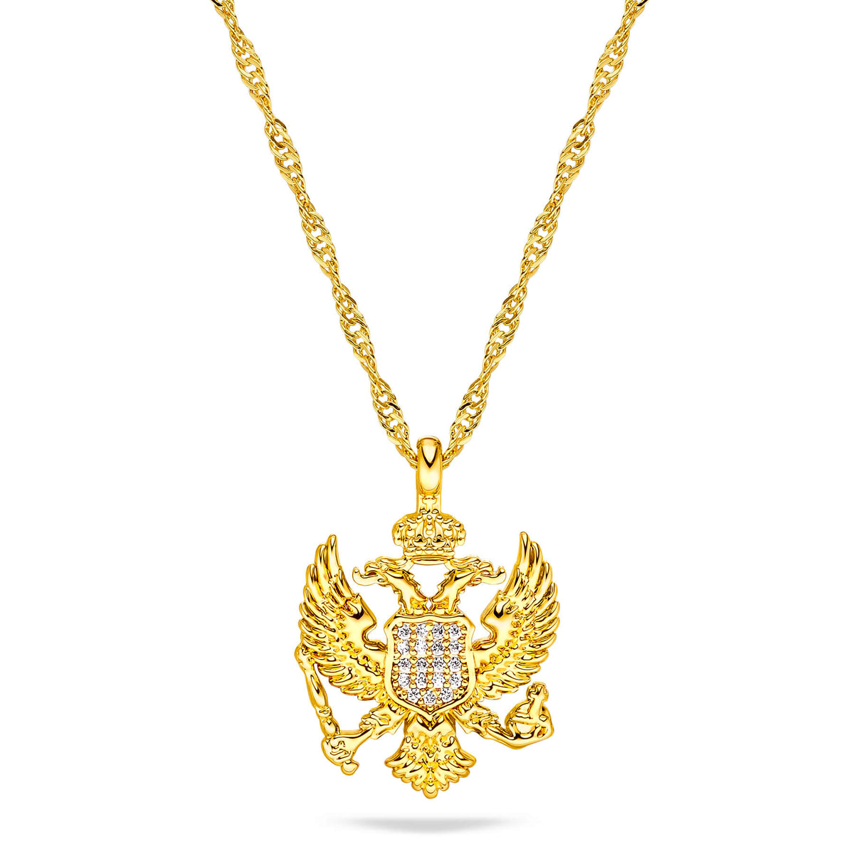 Montenegro Wappen Kette Damen Gold vergoldet | d'origine