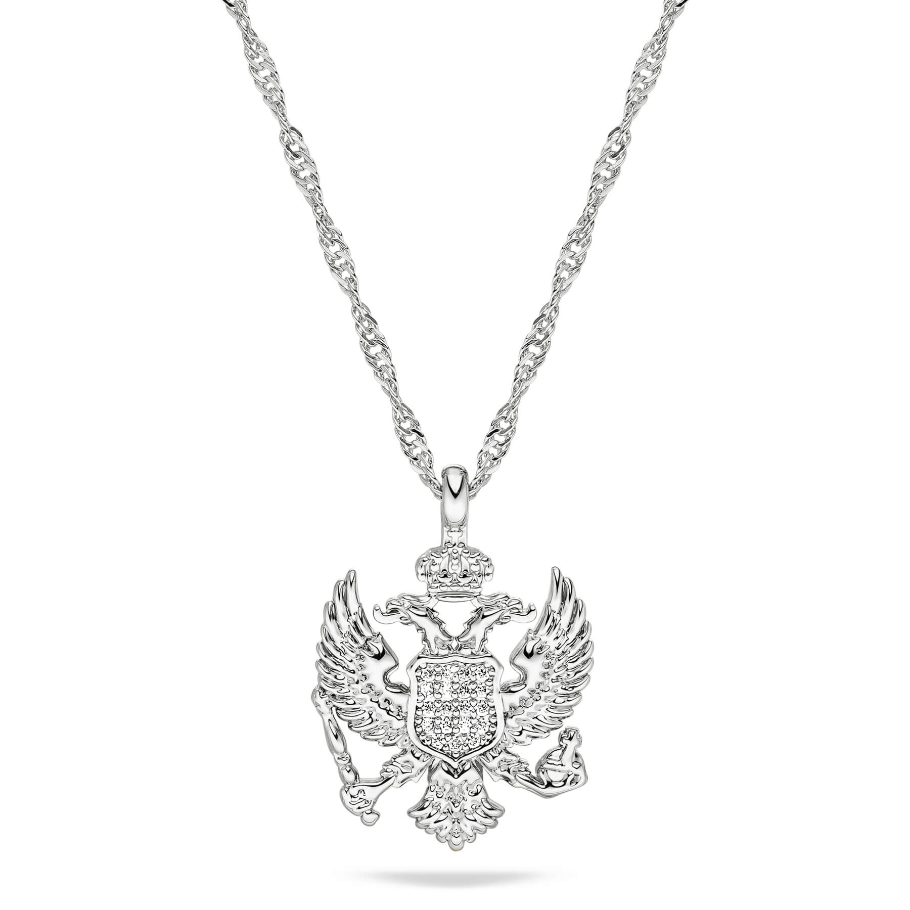 Montenegro Emblem Necklace Women Silver Stainless Steel – Eagle