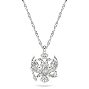 Montenegro Emblem Necklace Women Silver Stainless Steel – Eagle