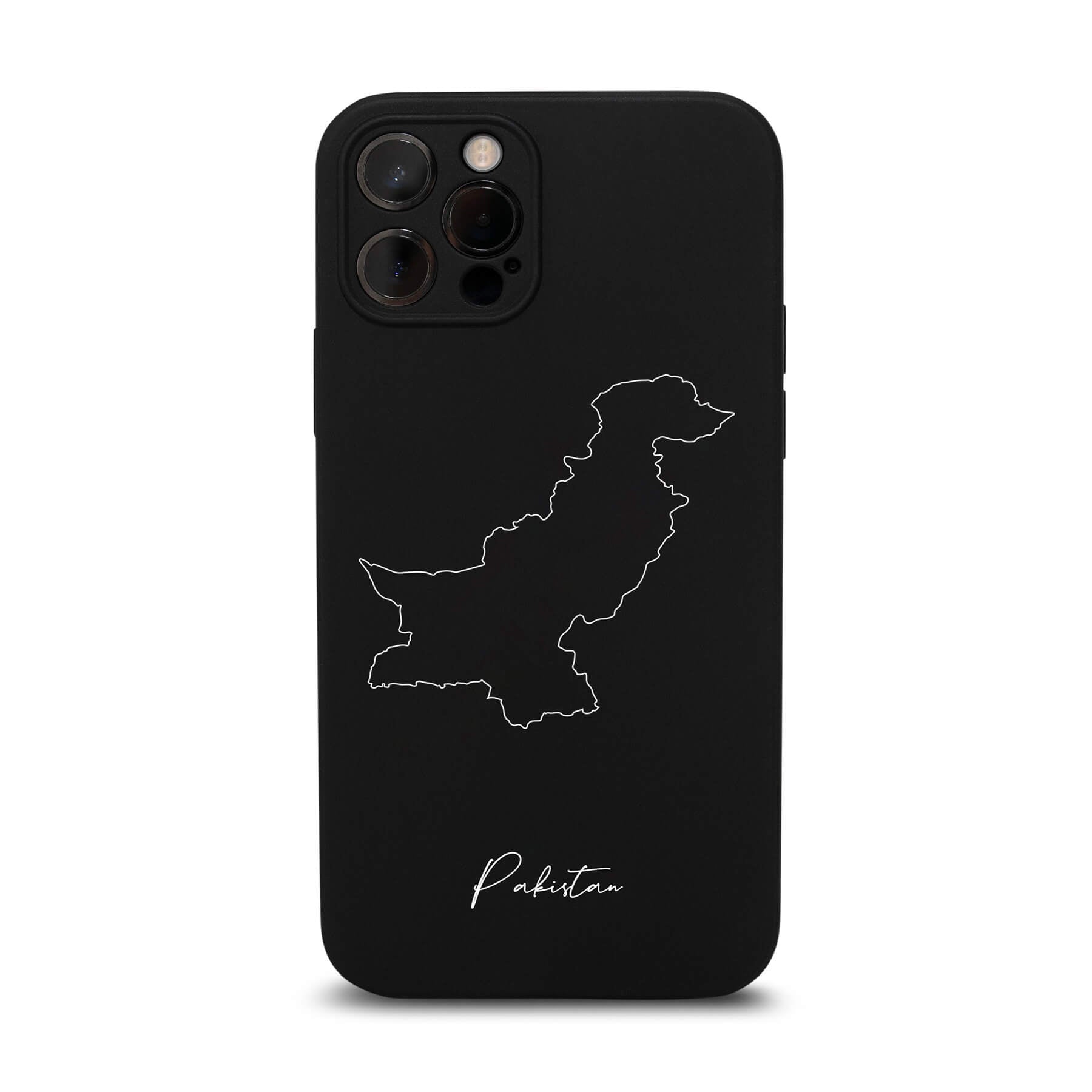 Pakistan phone case for iPhone 11 and 12 – back with map and lettering