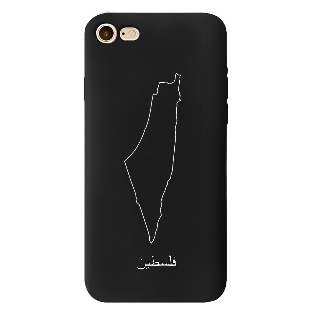 Palestine phone case for iPhone 7, 8, SE, 7 Plus and 8 Plus – back with map and Arabic lettering