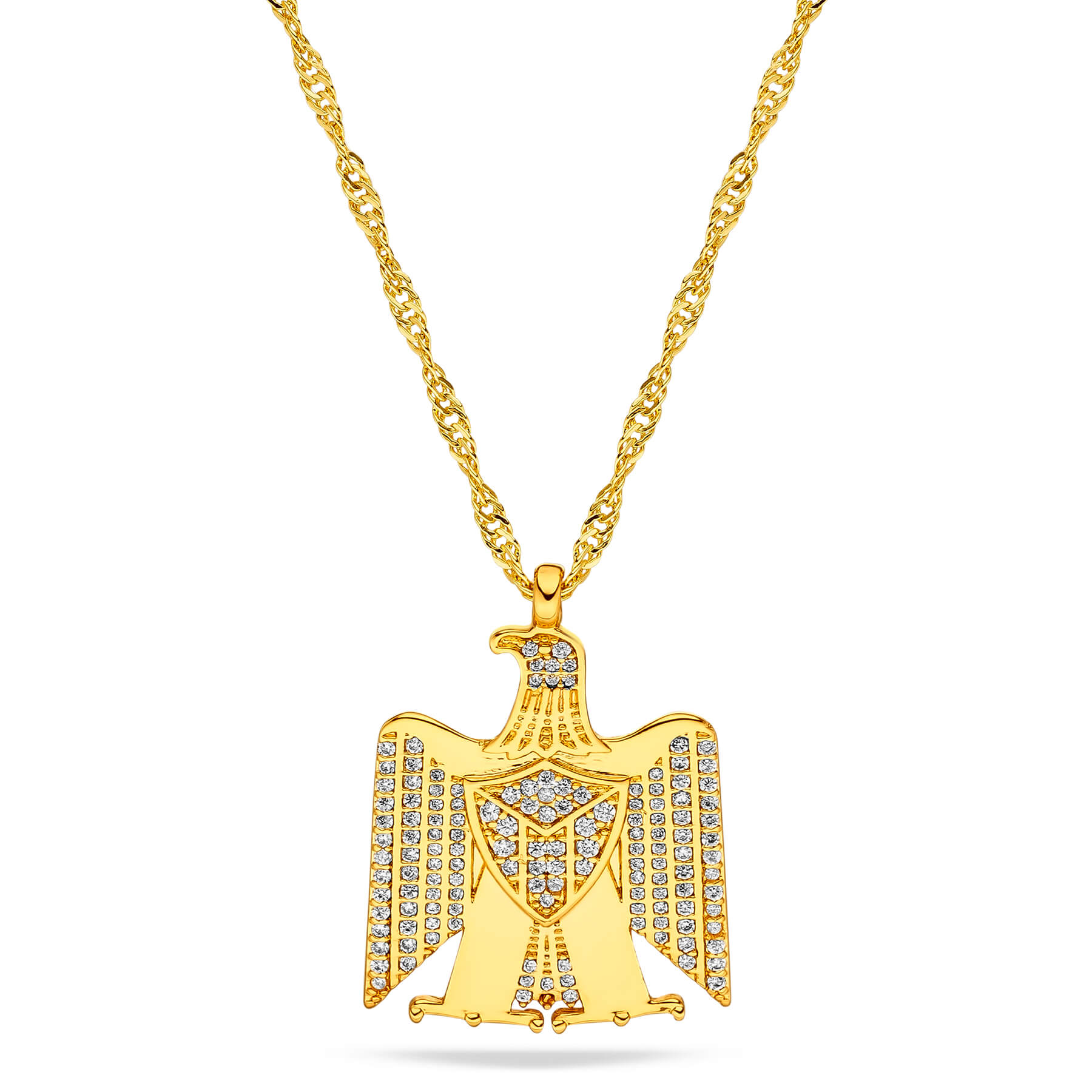 Palästina Wappen Kette Damen 18K Gold | d'origine