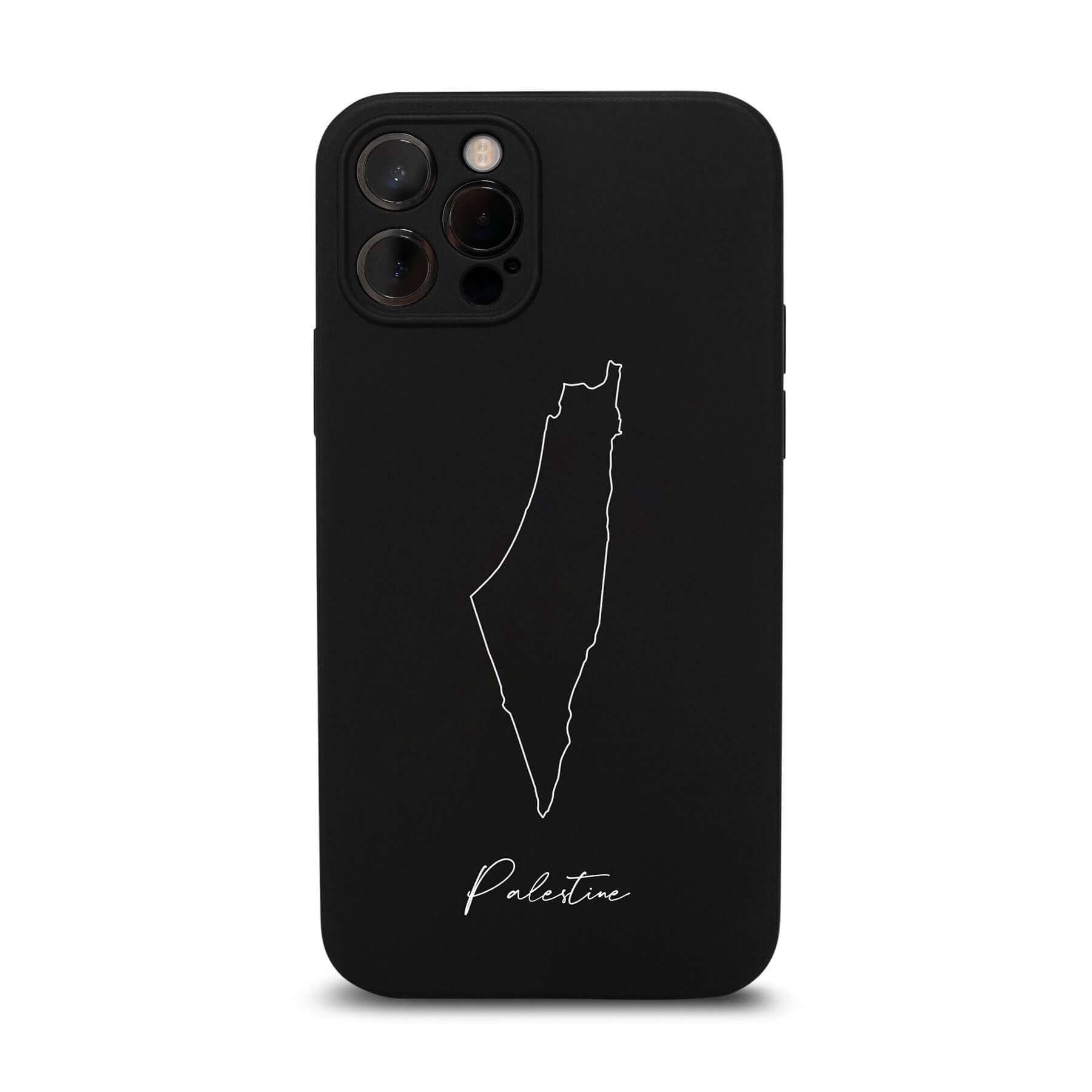 Palestine phone case for iPhone 11 and 12 – back with map and lettering