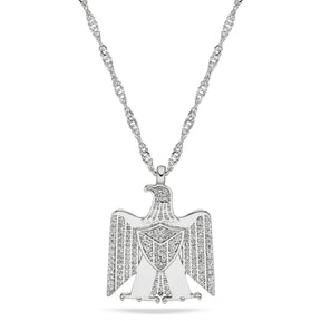 Palästina Wappen Kette Damen Silber wasserfest | d'origine