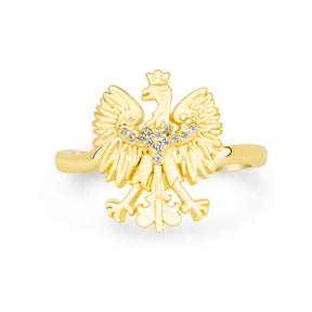 Polen Wappen Ring Damen Gold vergoldet | d'origine