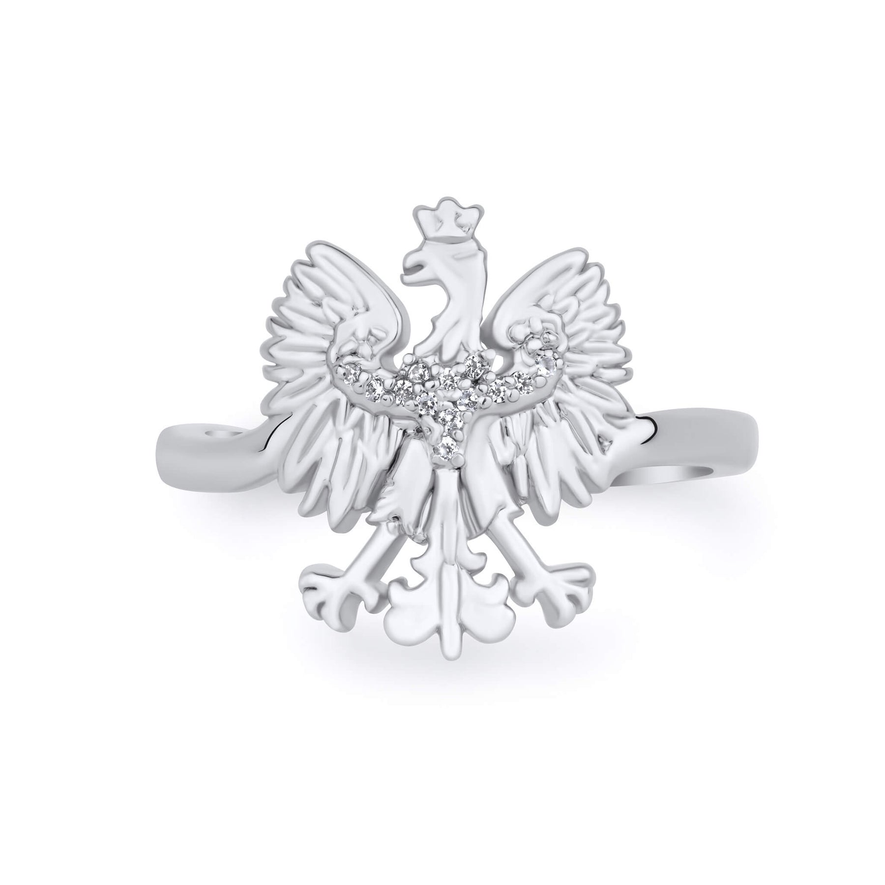 Polen Wappen Ring Damen Silber Edelstahl – Adler