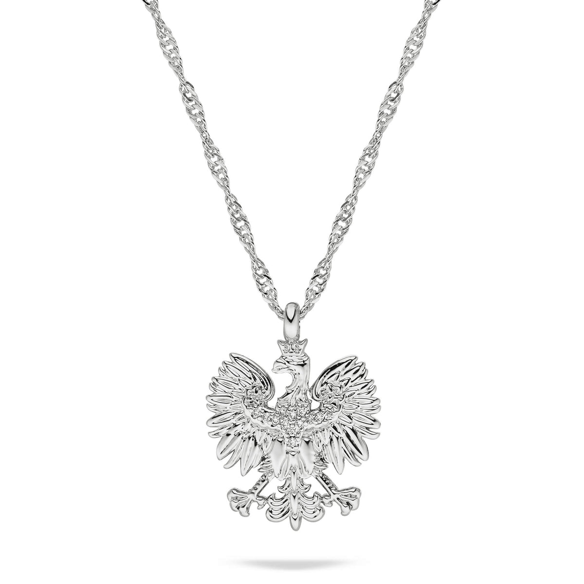 Polen Wappen Kette Damen Silber Edelstahl – Adler