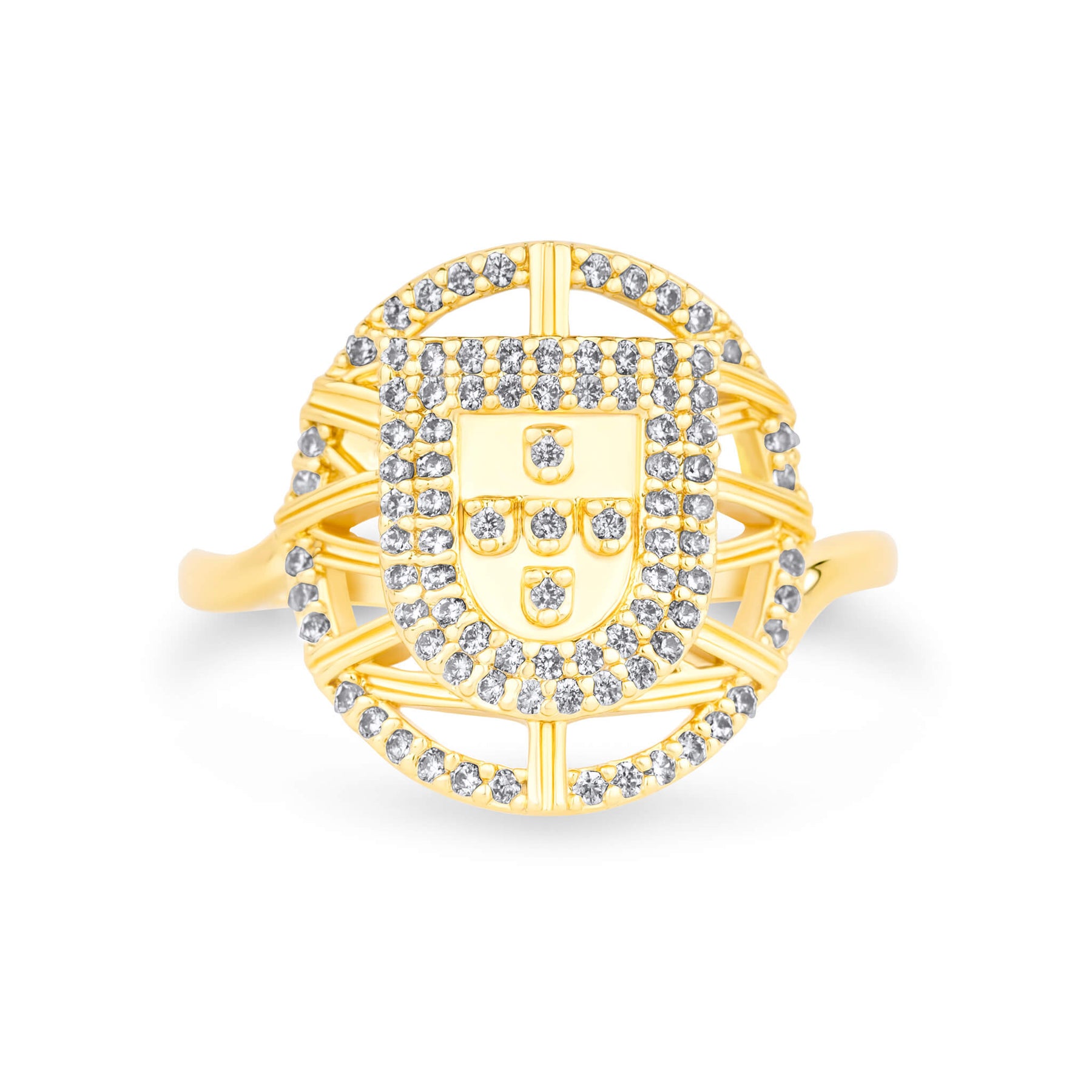 Portugal Wappen Ring Damen Gold vergoldet | d'origine