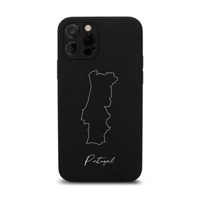 Portugal Handyhülle für iPhone 11 und 12 – Rückseite mit Landkarte und Schriftzug