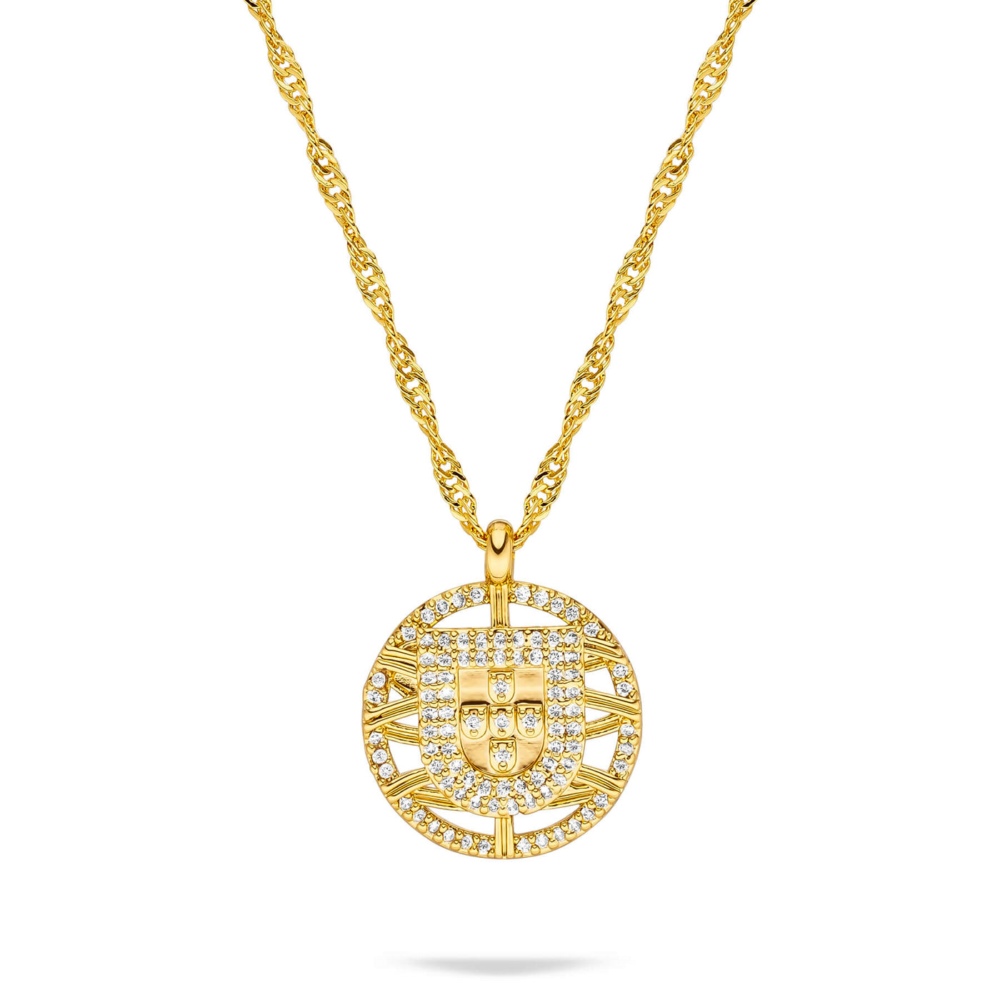Portugal Wappen Kette Damen Gold vergoldet | d'origine