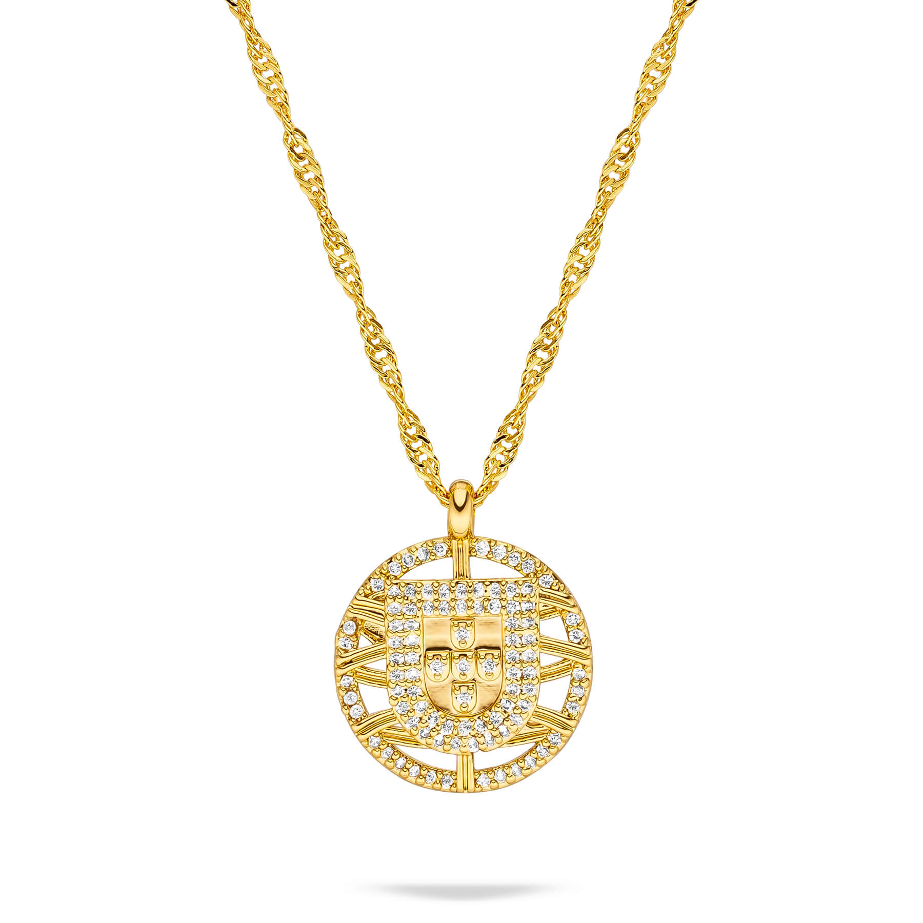 Portugal Wappen Kette Damen Gold vergoldet | d'origine