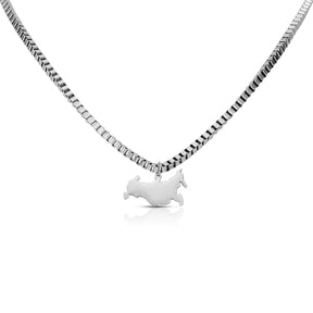 Russland Landkarten Kette Herren Silber Edelstahl | d'origine