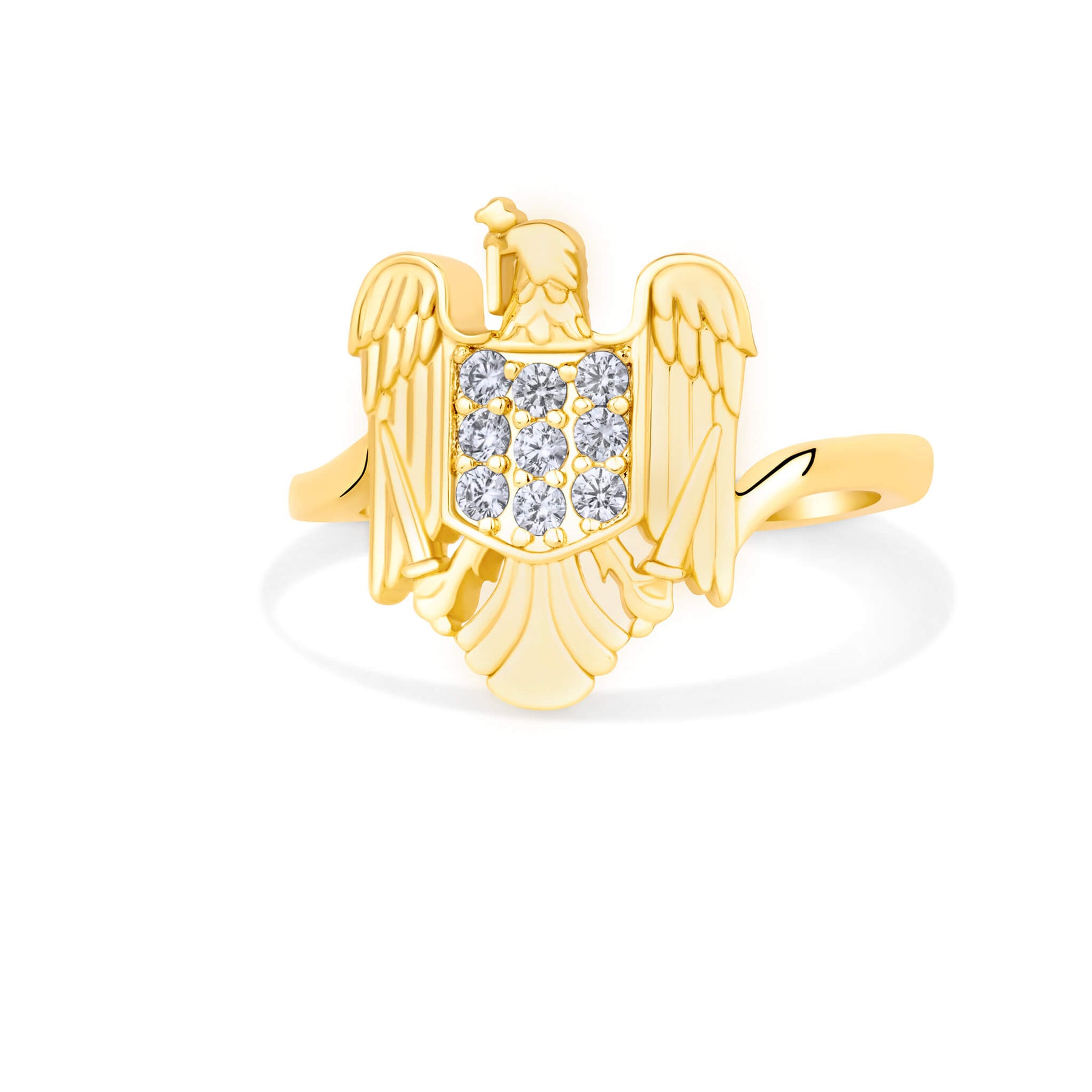 Rumänien Wappen Ring Damen 18K Gold – Wappen