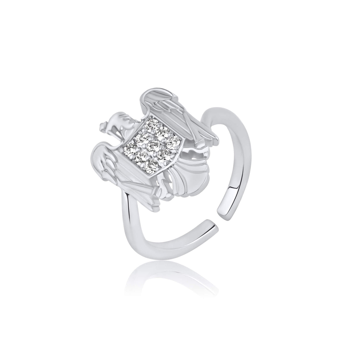 Rumänien Wappen Ring Damen Silber wasserfest | d'origine