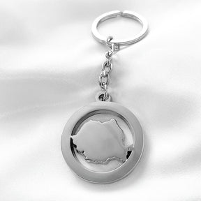 Rumänien Landkarten Schlüsselanhänger Silber Edelstahl | d'origine