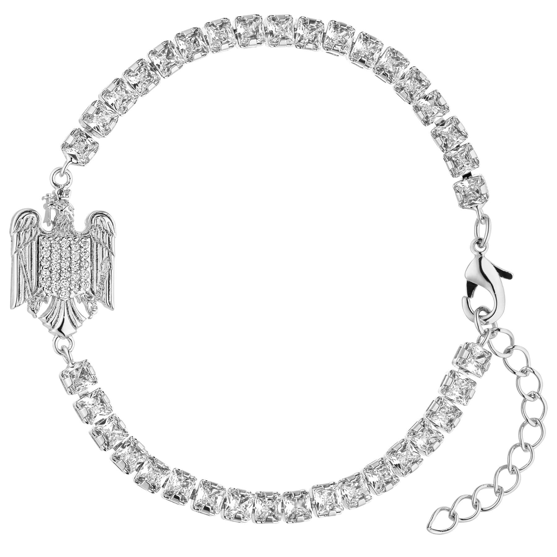 Rumänien Wappen Armband Damen Silber Edelstahl – Wappen