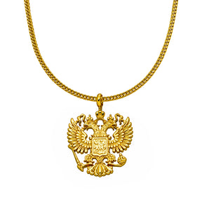 Russland Wappen Kette Herren Gold vergoldet | d'origine