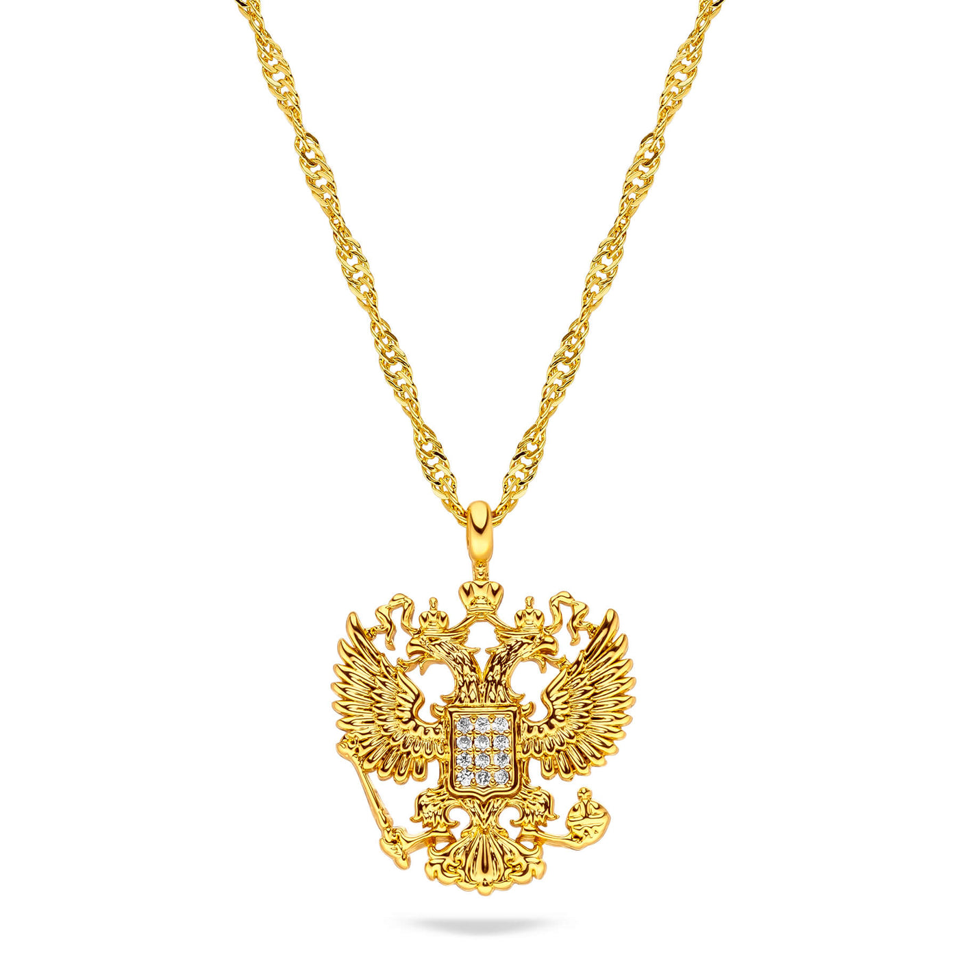 Russland Wappen Kette Damen Gold vergoldet | d'origine