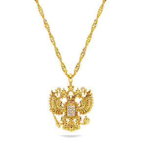 Russland Wappen Kette Damen Gold vergoldet | d'origine